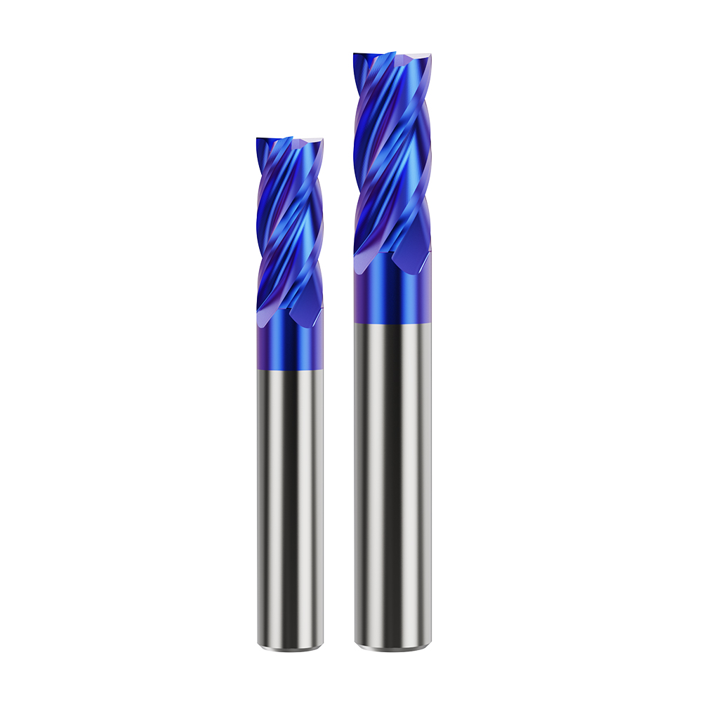 Cortador de moinho de extremidade com revestimento de nano azul com revestimento azul